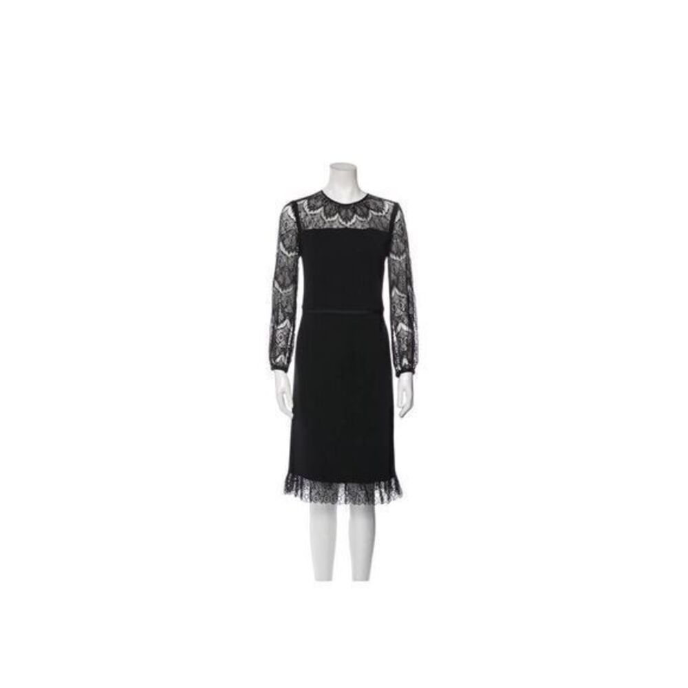 Tory Burch ladies little black dress with crew neck lace size Small